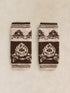 White Stuff Cow Jacquard Fingerless Gloves Natural Multi