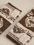 White Stuff Cow Jacquard Fingerless Gloves Natural Multi