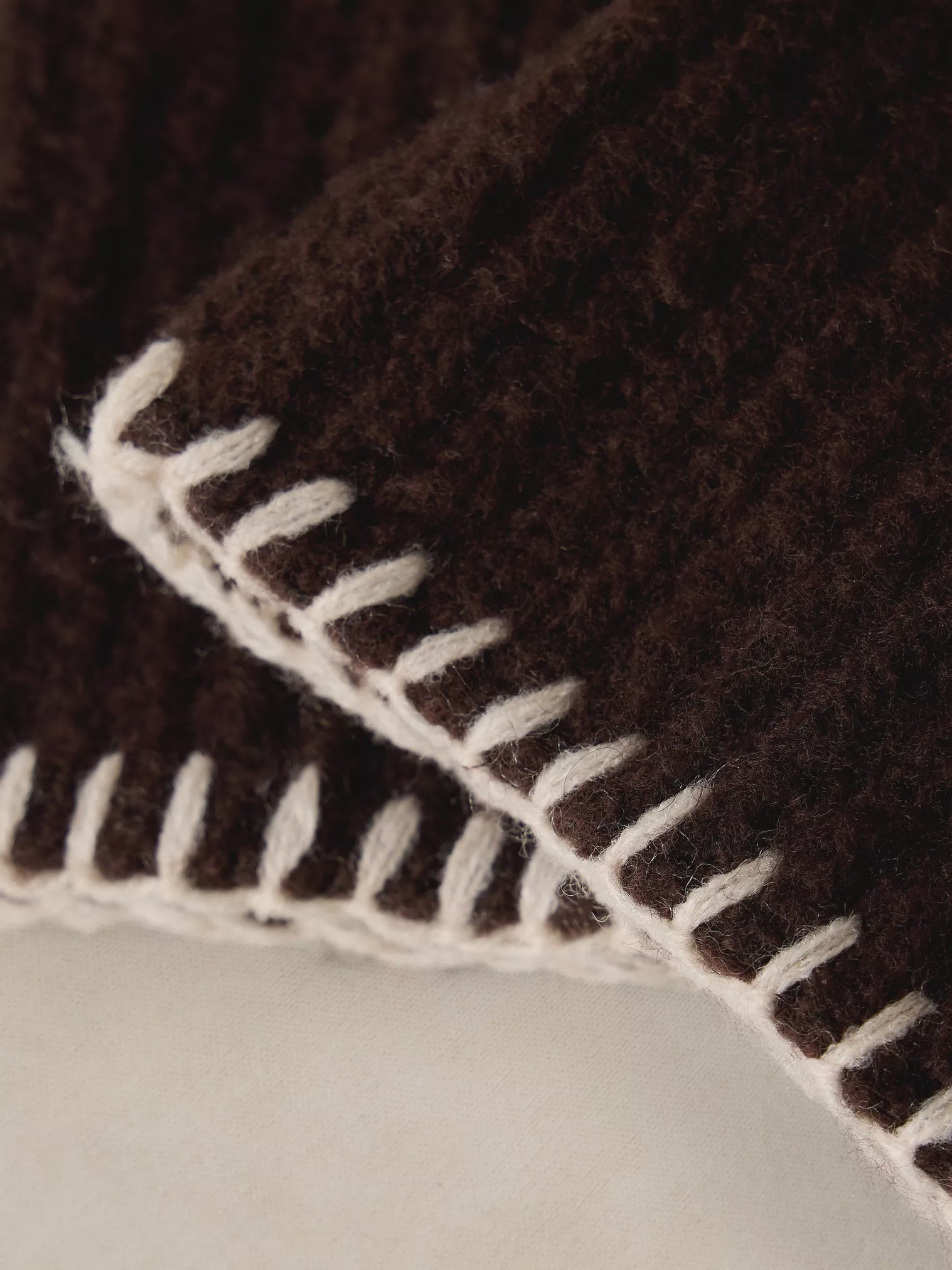 White Stuff Whipstitch Hand Warmer Dark Brown