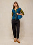 White Stuff Sansa Stitch Cardi Teal Multi