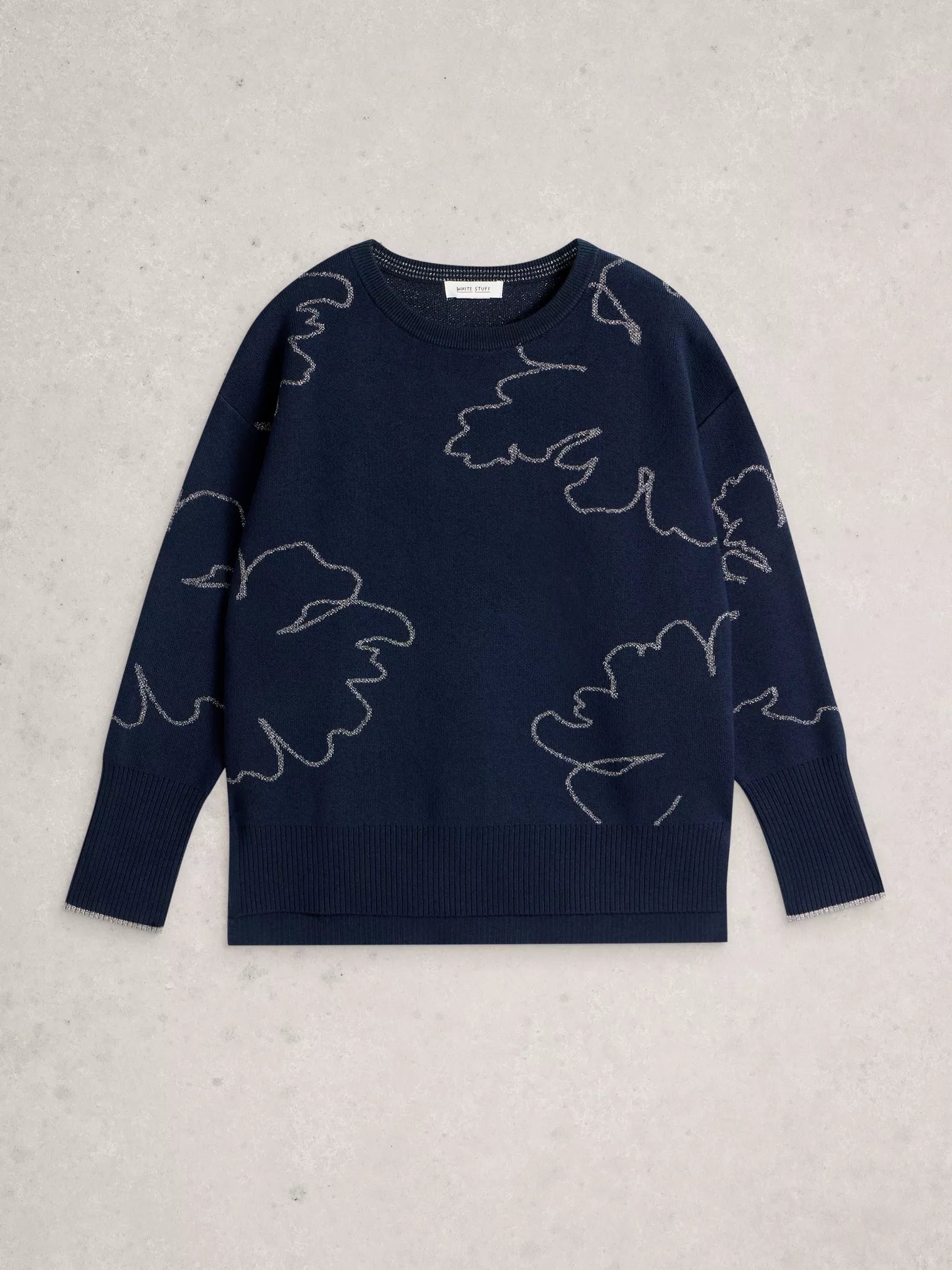 White Stuff Sienna Sparkle Jumper Navy Multi
