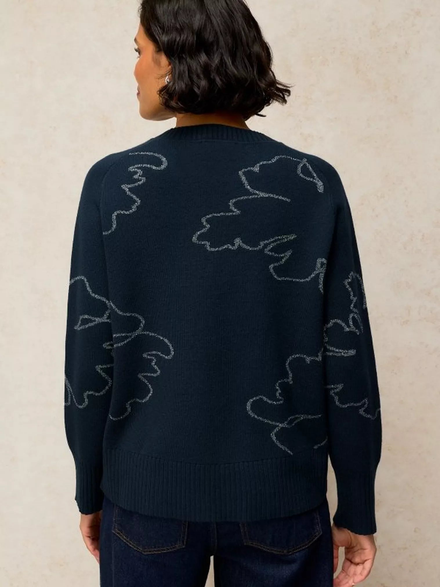 White Stuff Sienna Sparkle Jumper Navy Multi