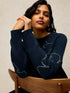 White Stuff Sienna Sparkle Jumper Navy Multi