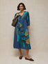 White Stuff Lucy Dress Teal Print