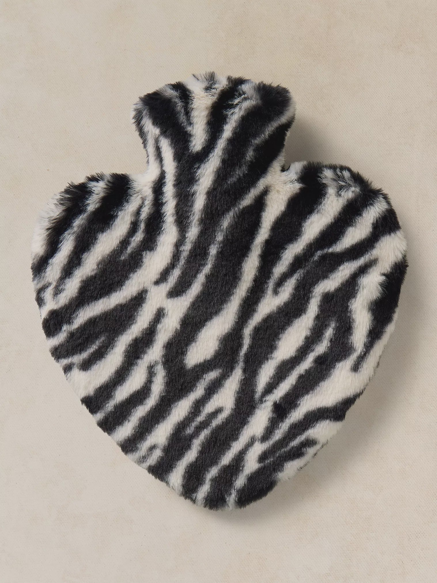 White Stuff Heart Hot Water Bottle Black Print