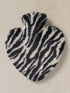 White Stuff Heart Hot Water Bottle Black Print