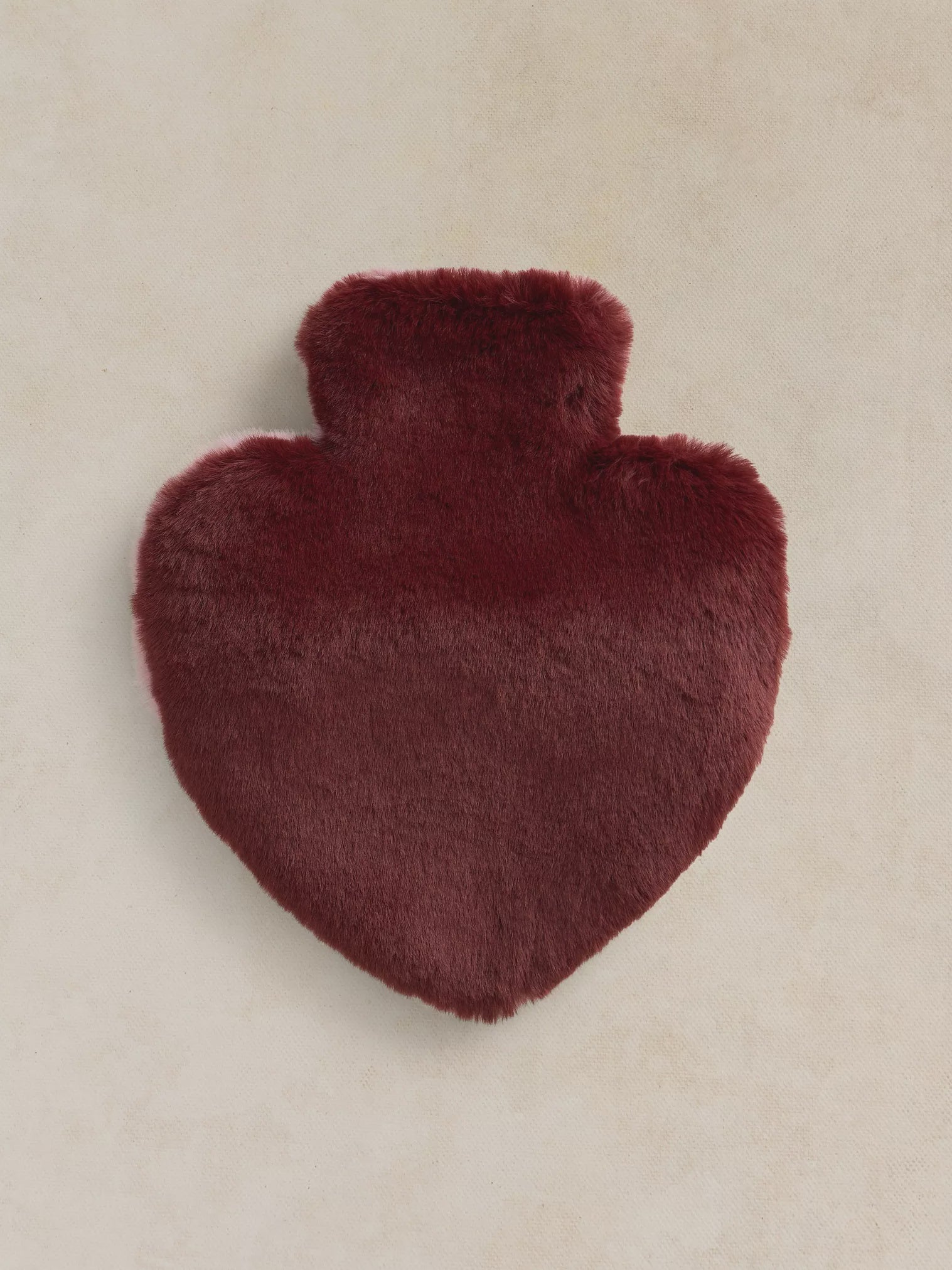 White Stuff Heart Hot Water Bottle Mid Plum