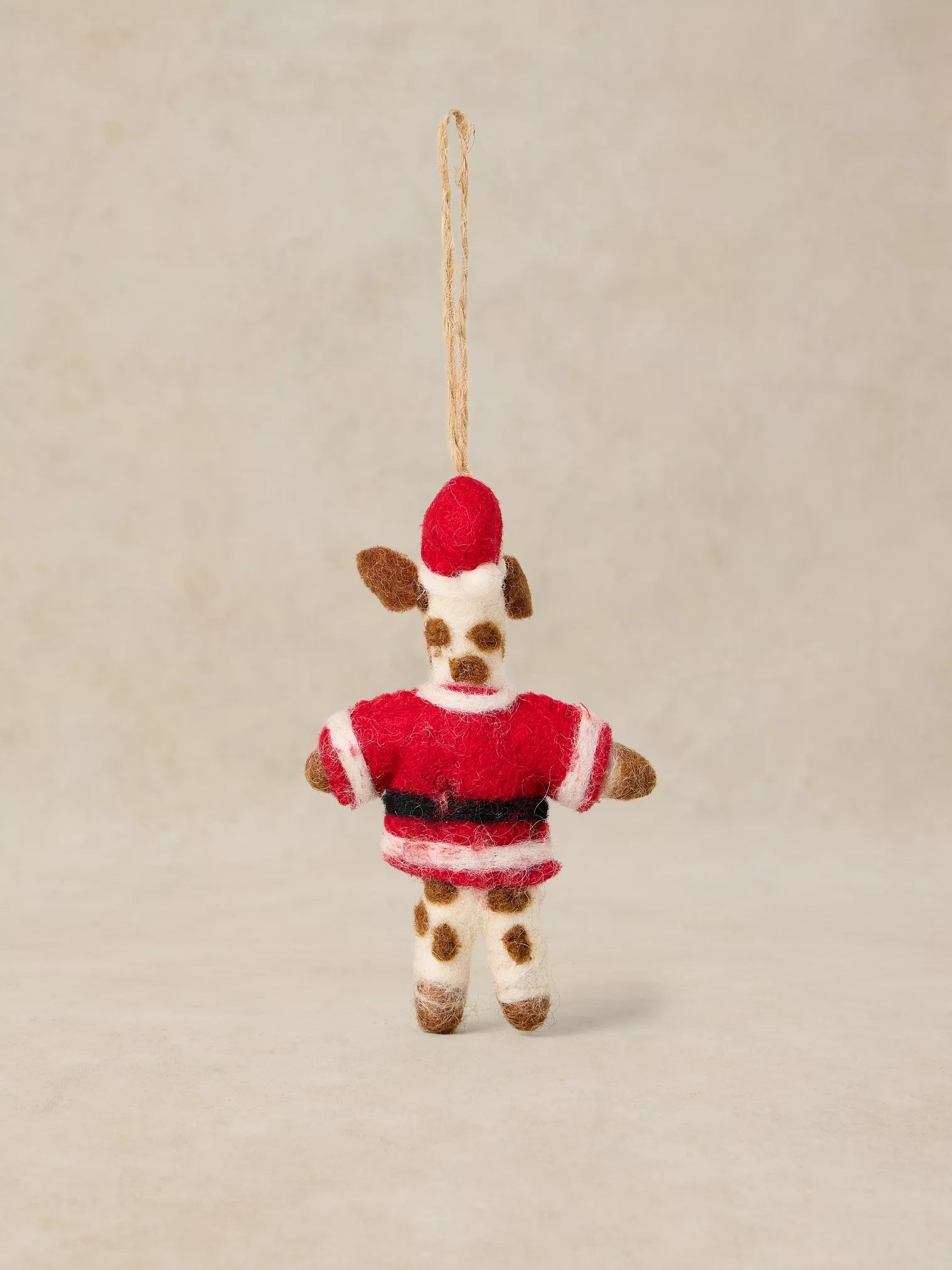 White Stuff Santa Giraffe Hanging Dec Red Multi
