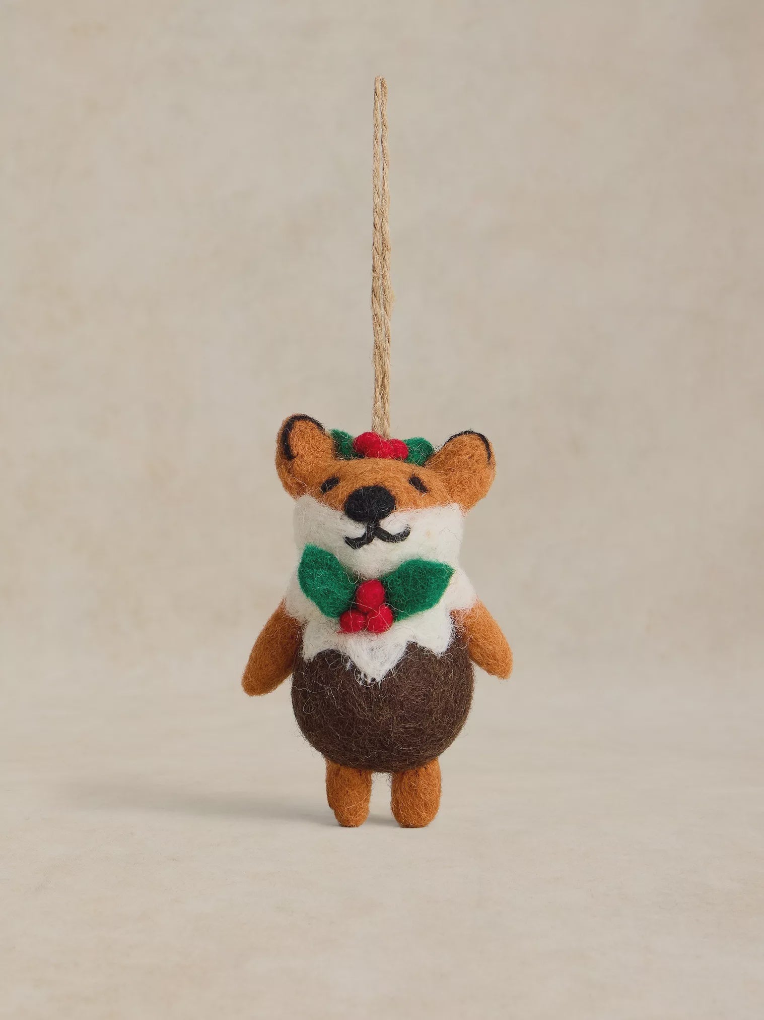 White Stuff Fox Pudding Hanging Dec Orange Multi