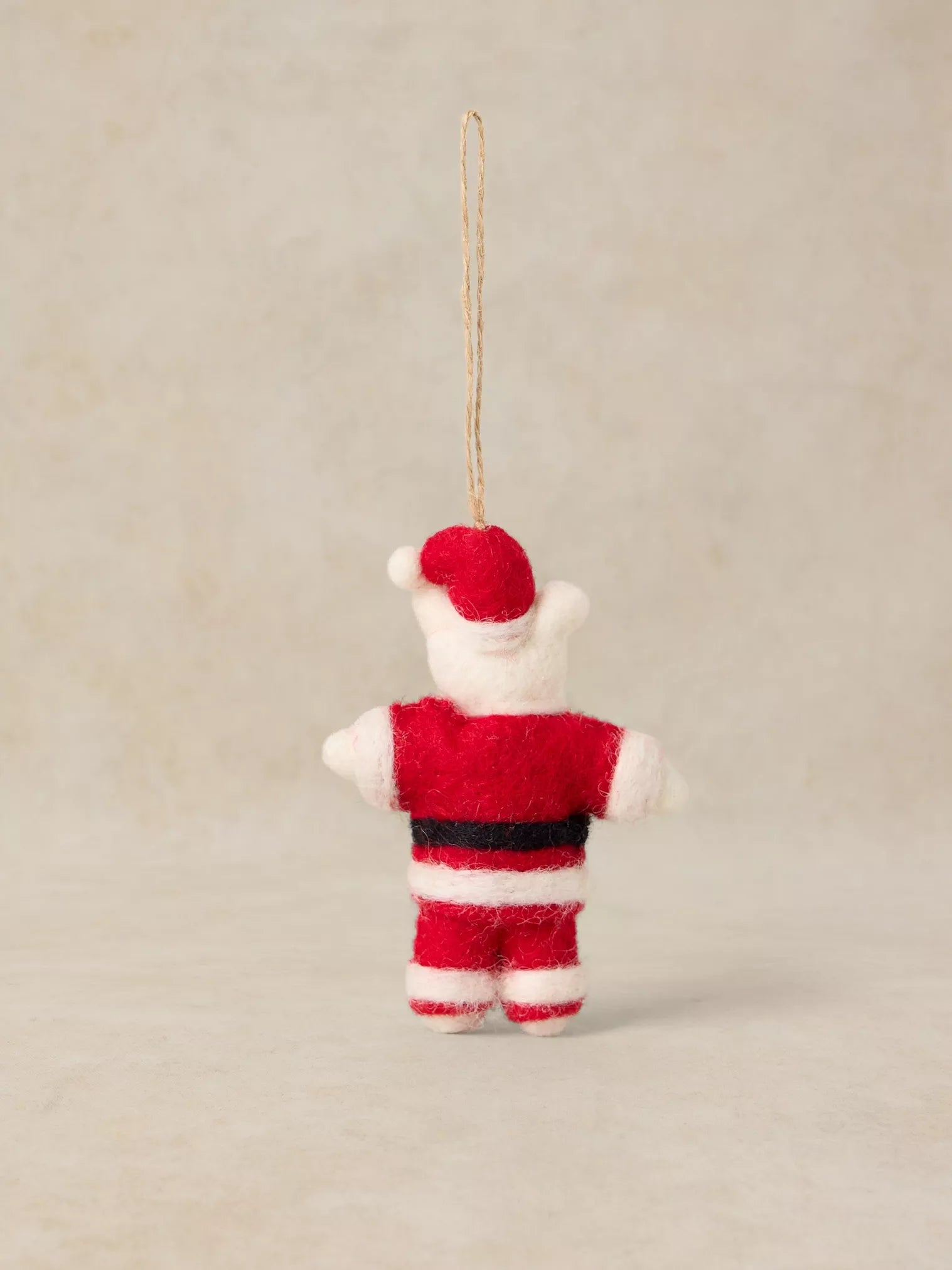 White Stuff Santa Polar Bear Hanging Dec Red Multi