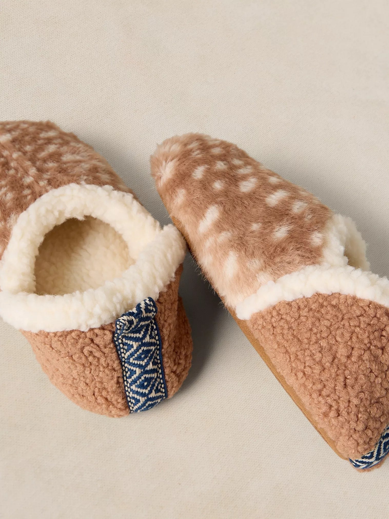 White Stuff Reya Faux Fur Slipper Tan Multi