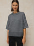White Stuff Kate Sparkle Tee Dark Grey