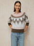 White Stuff Blurred Fairsile Jumper Natural Multi
