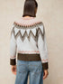 White Stuff Blurred Fairsile Jumper Natural Multi
