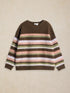 White Stuff Blurred Stripe Jumper Brown Multi