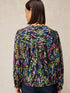 White Stuff Lana Lurex Top Navy Print