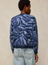 White Stuff Fluffy Animal Cardi Blue Multi
