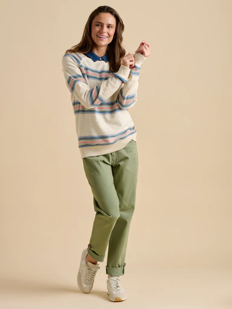 Brakeburn Harbour Stripe Crew Neck Sweat Multi