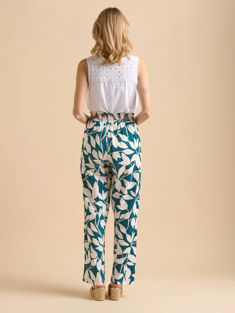 Brakeburn Woodland Leaves Trousers Teal