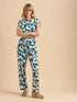 Brakeburn Woodland Leaves Trousers Teal