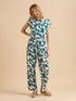 Brakeburn Woodland Leaves Trousers Teal