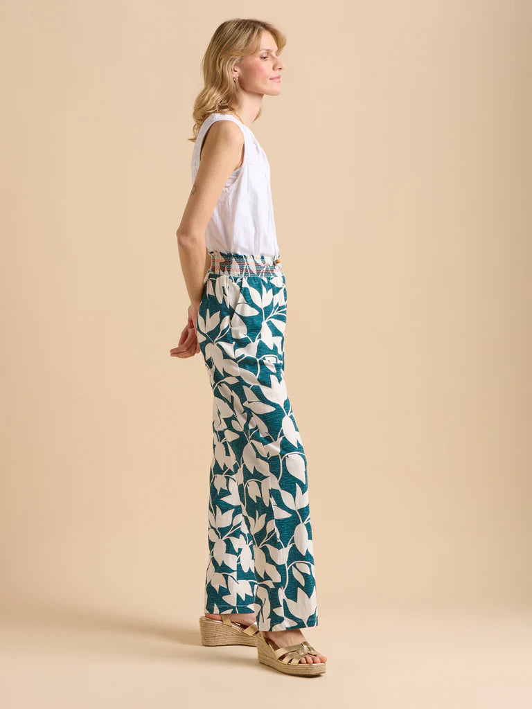 Brakeburn Woodland Leaves Trousers Teal