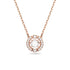 Swarovski Sparkling Dance White Rose Tone Necklace