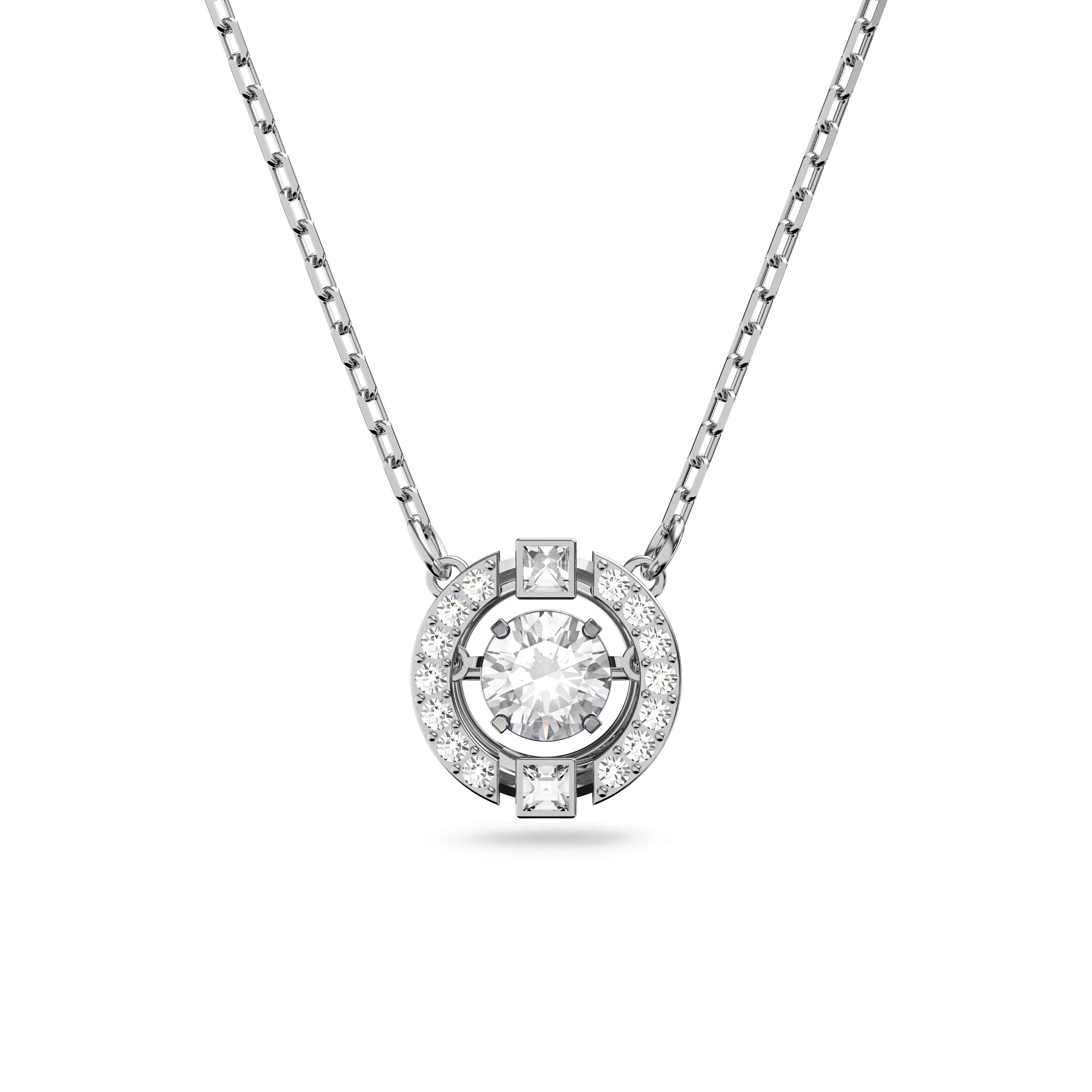 Swarovski Sparkling Dance White Rhodium Necklace