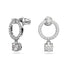 Swarovski Attract Circle Rhodium Earrings