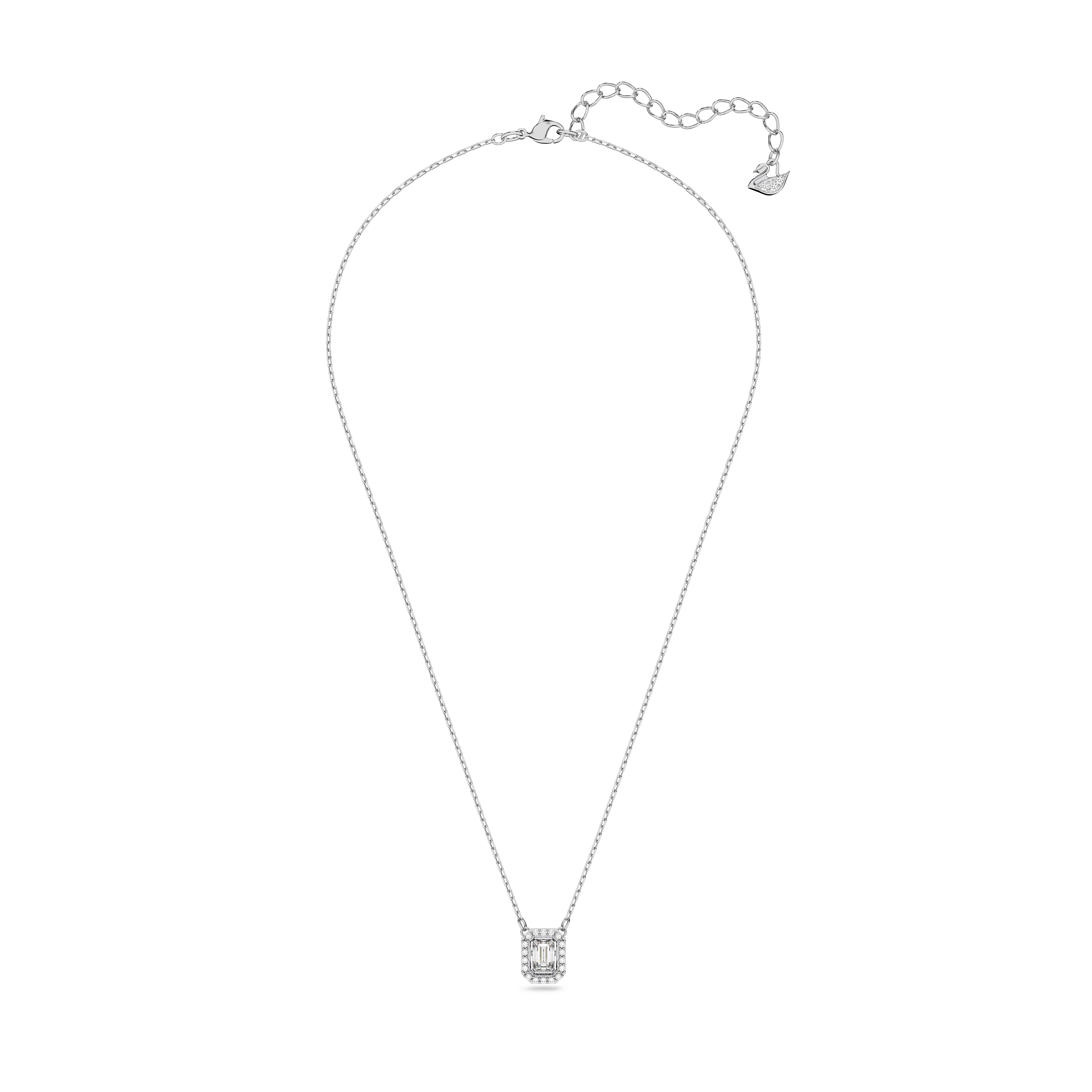 Swarovski Millenia Square Cut Rhodium Necklace