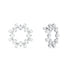 Swarovski Millenia Pear Wreath Rhodium Hoop Earrings