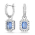 Swarovski Millenia Octagon Blue Rhodium Drop Earrings