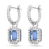 Swarovski Millenia Octagon Blue Rhodium Drop Earrings