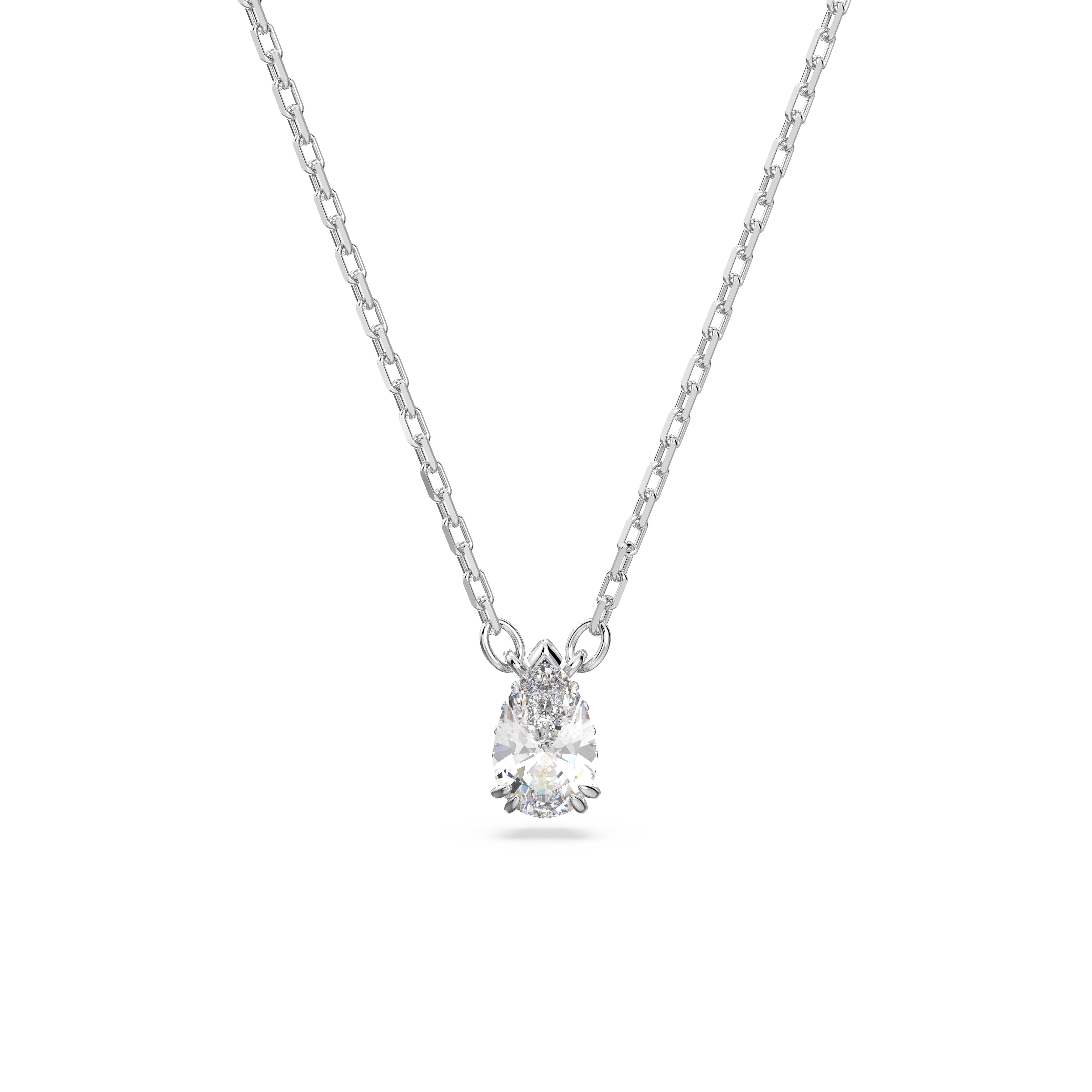 Swarovski Millenia Rhodium Pear Cut Necklace