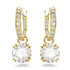 Swarovski Constella Gold Tone Drop Earrings