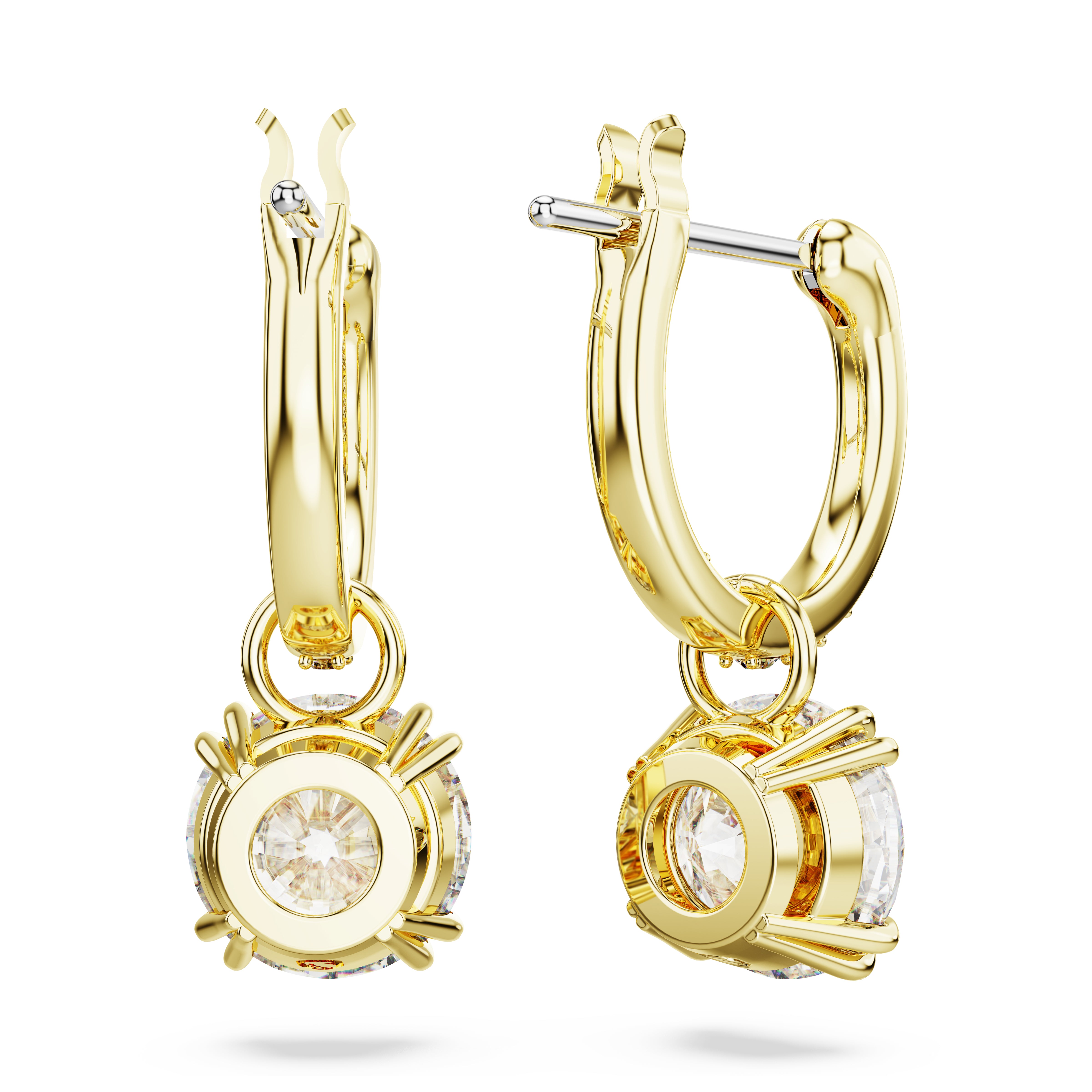 Swarovski Constella Gold Tone Drop Earrings