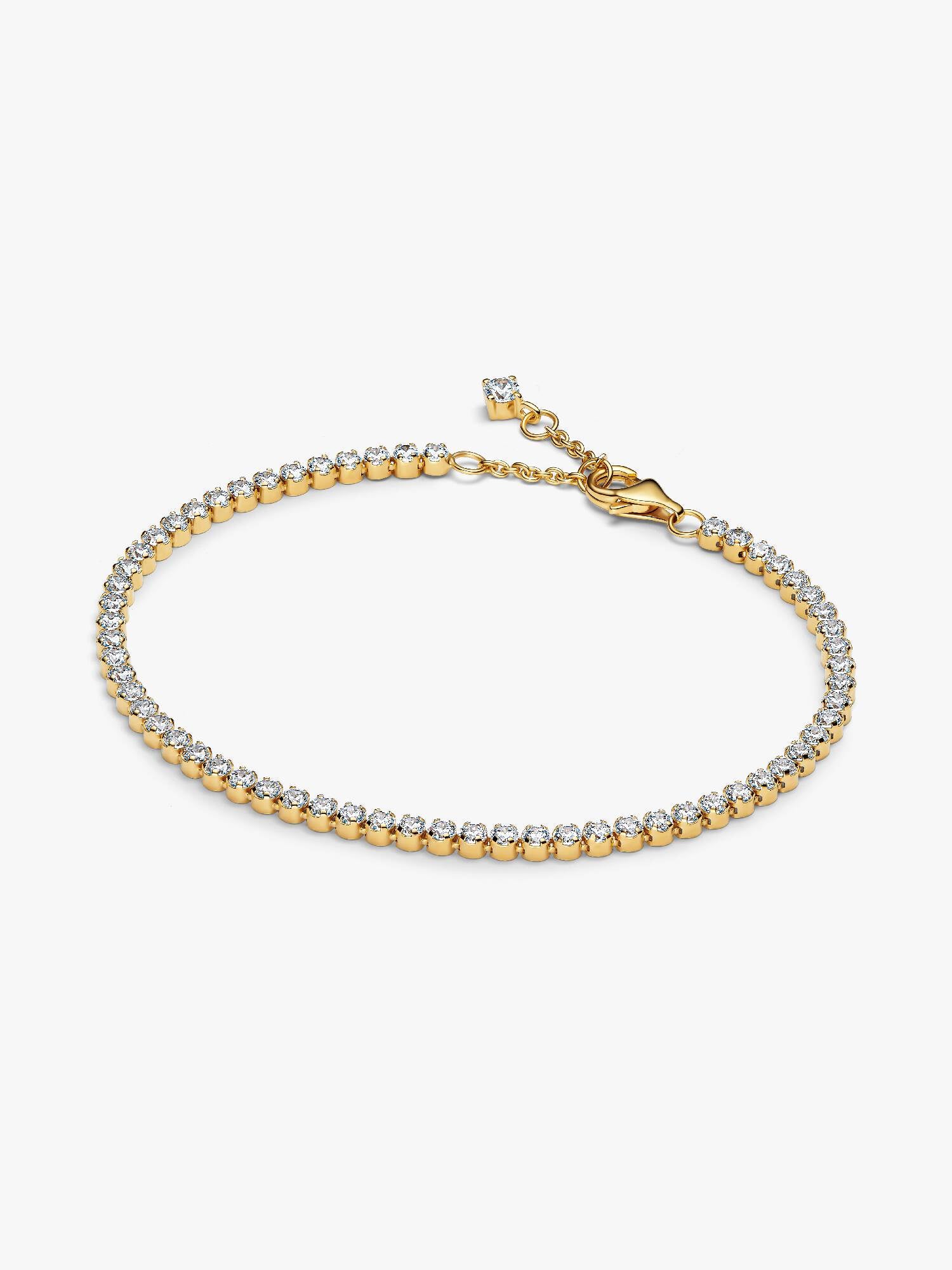 Pandora Gold Plated Sparkling Tennis Bracelet