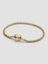 Pandora Heart Clasp Faceted Gold Plated Snake Chain Bracelet