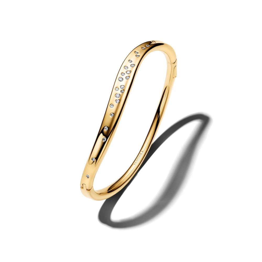 Pandora Organically Shaped Stone-Set Bangle