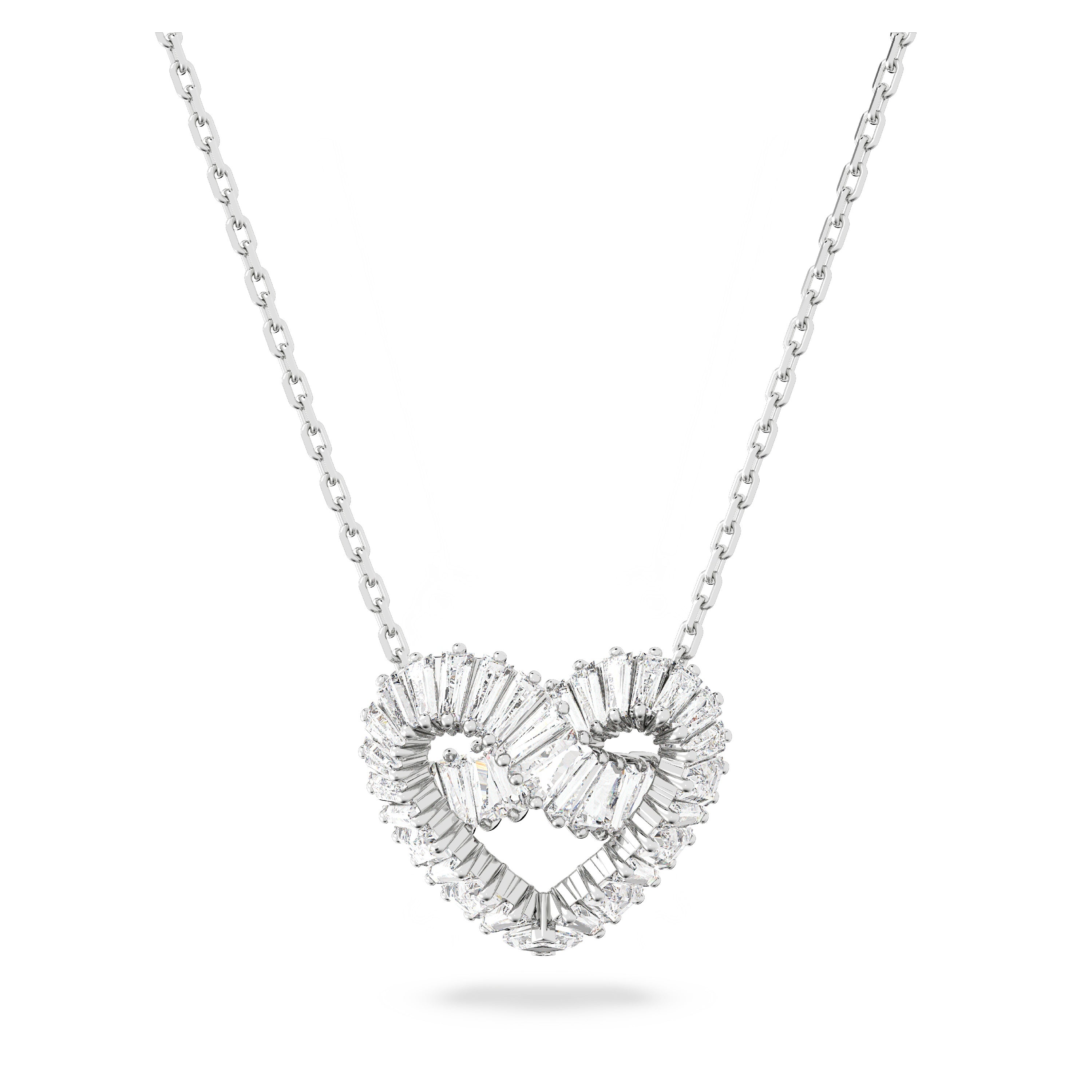 Swarovski Matrix Rhodium White Heart Necklace