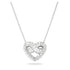 Swarovski Matrix Rhodium White Heart Necklace