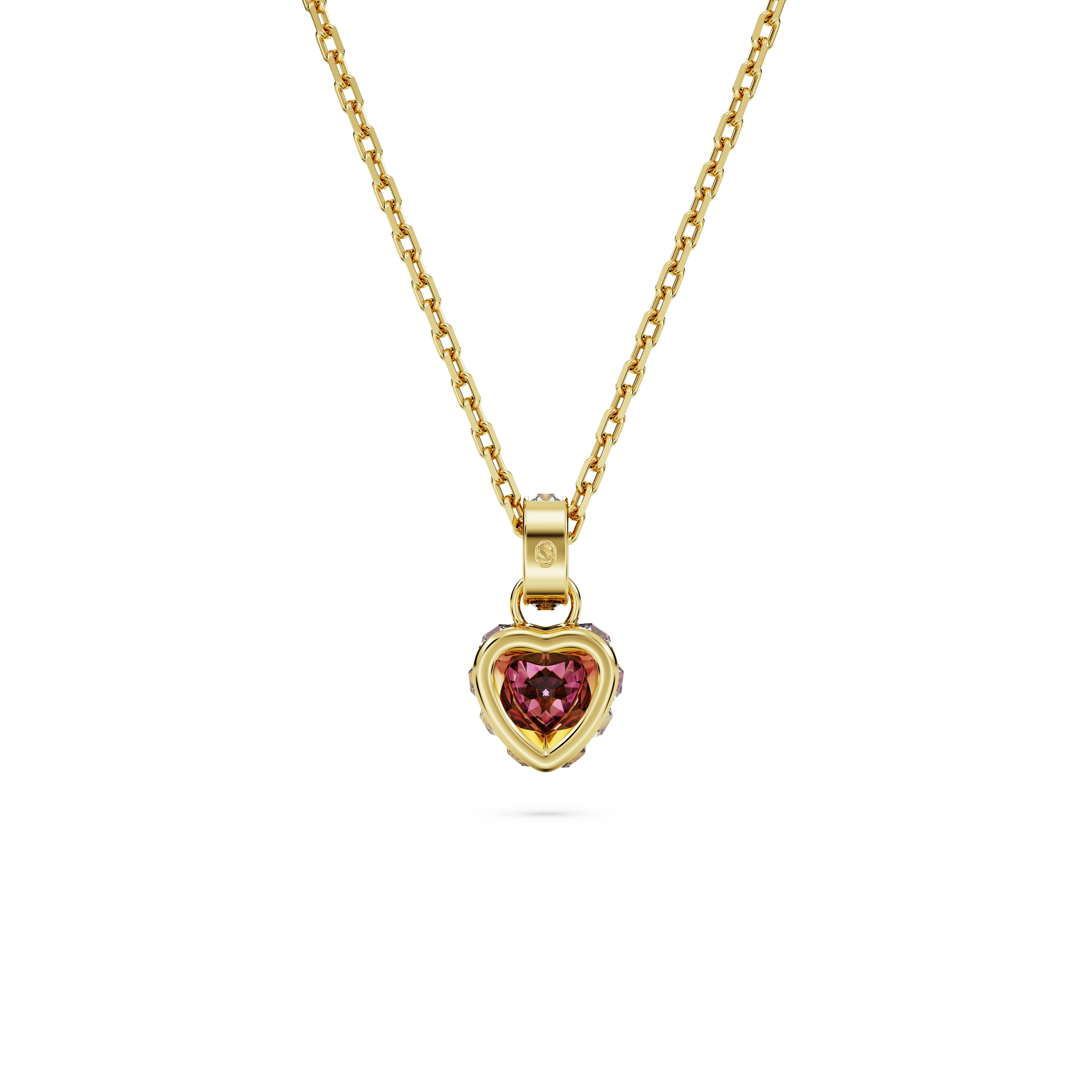 Swarovski Stilla Gold Tone Red Heart Necklace