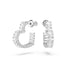 Swarovski Matrix Rhodium White Heart Hoop Earrings