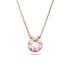 Swarovski Bella Rose Tone Pink V Necklace