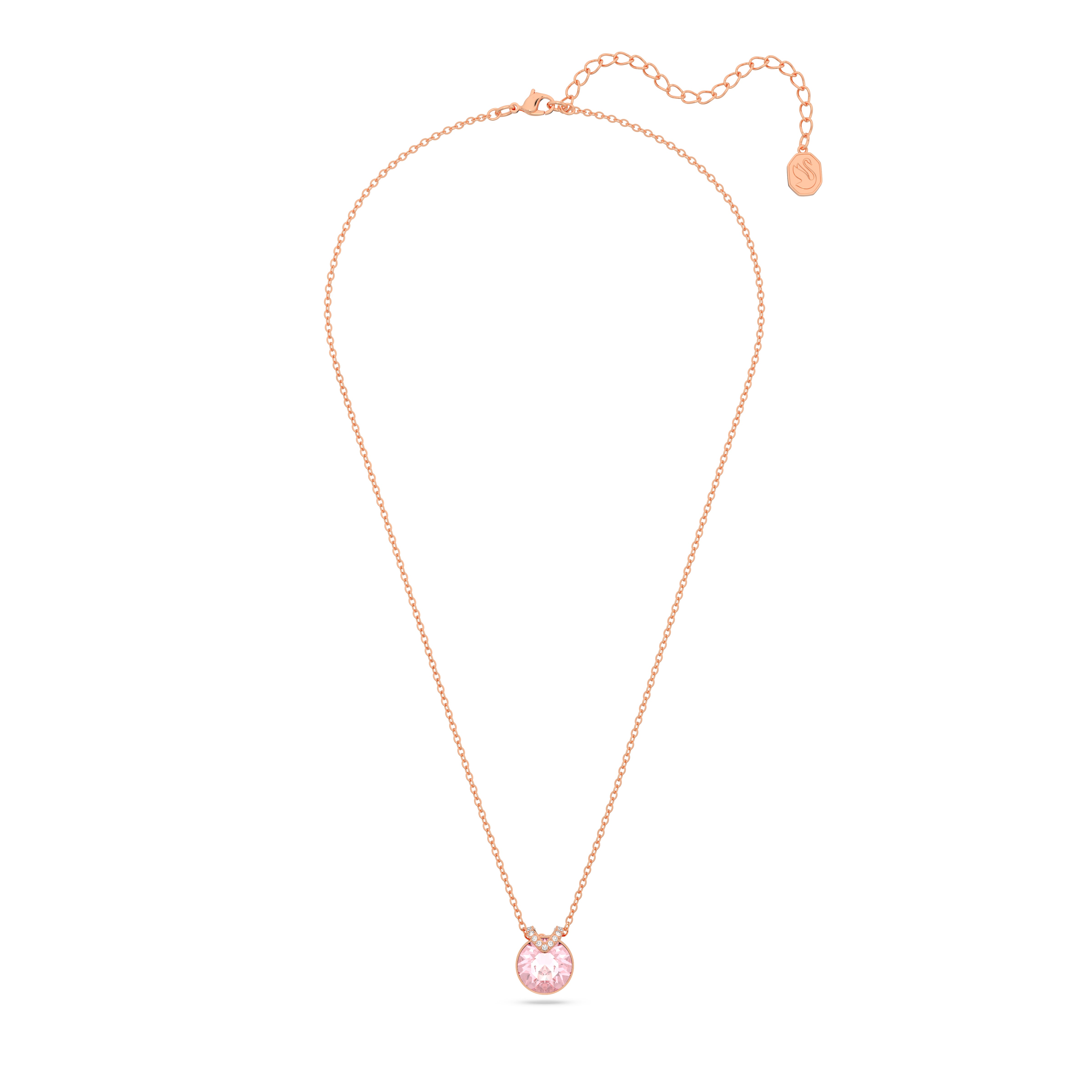 Swarovski Bella Rose Tone Pink V Necklace