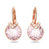 Swarovski Bella Rose Tone Pink V Earrings