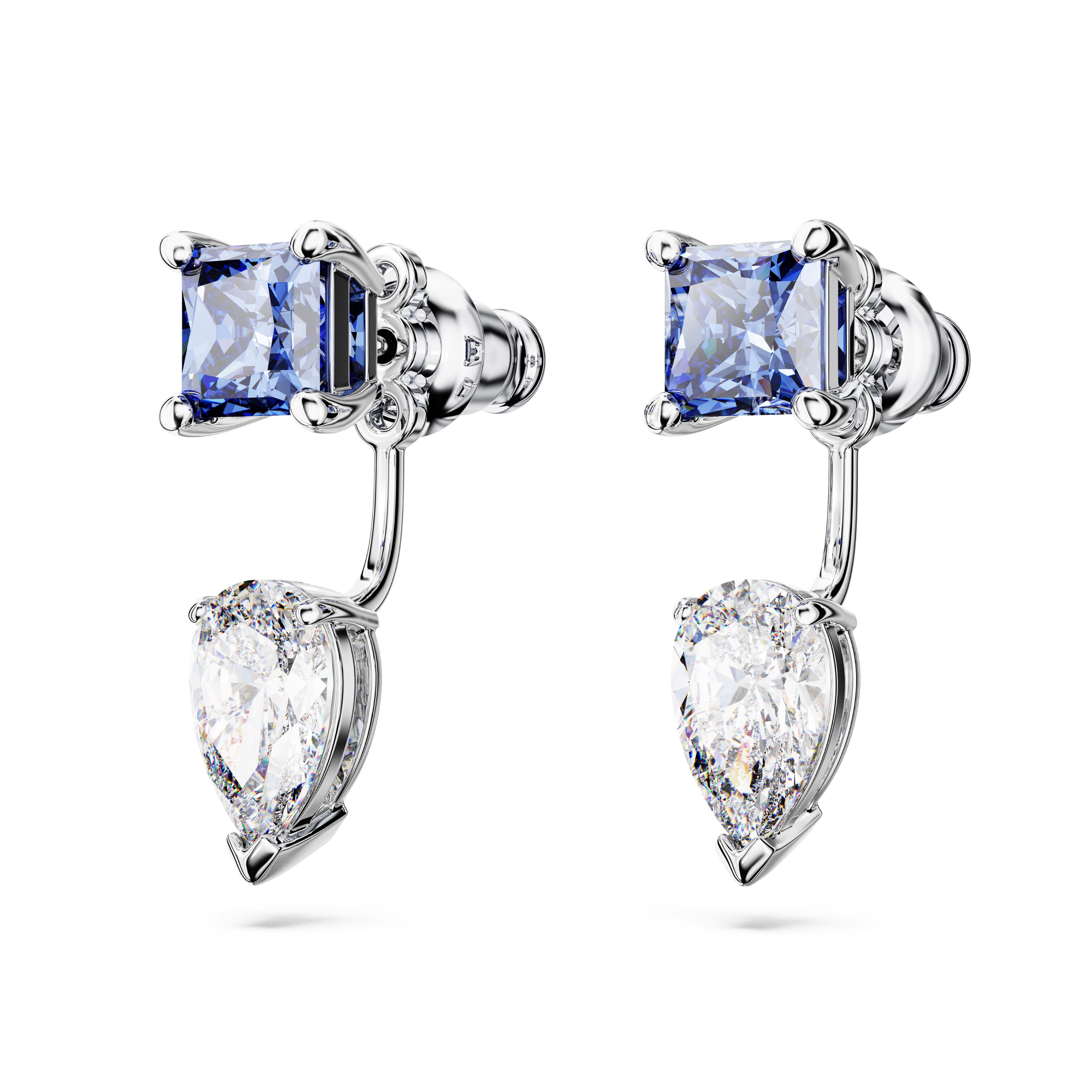 Swarovski Mesmera Rhodium Blue Detatachable Earring Jackets