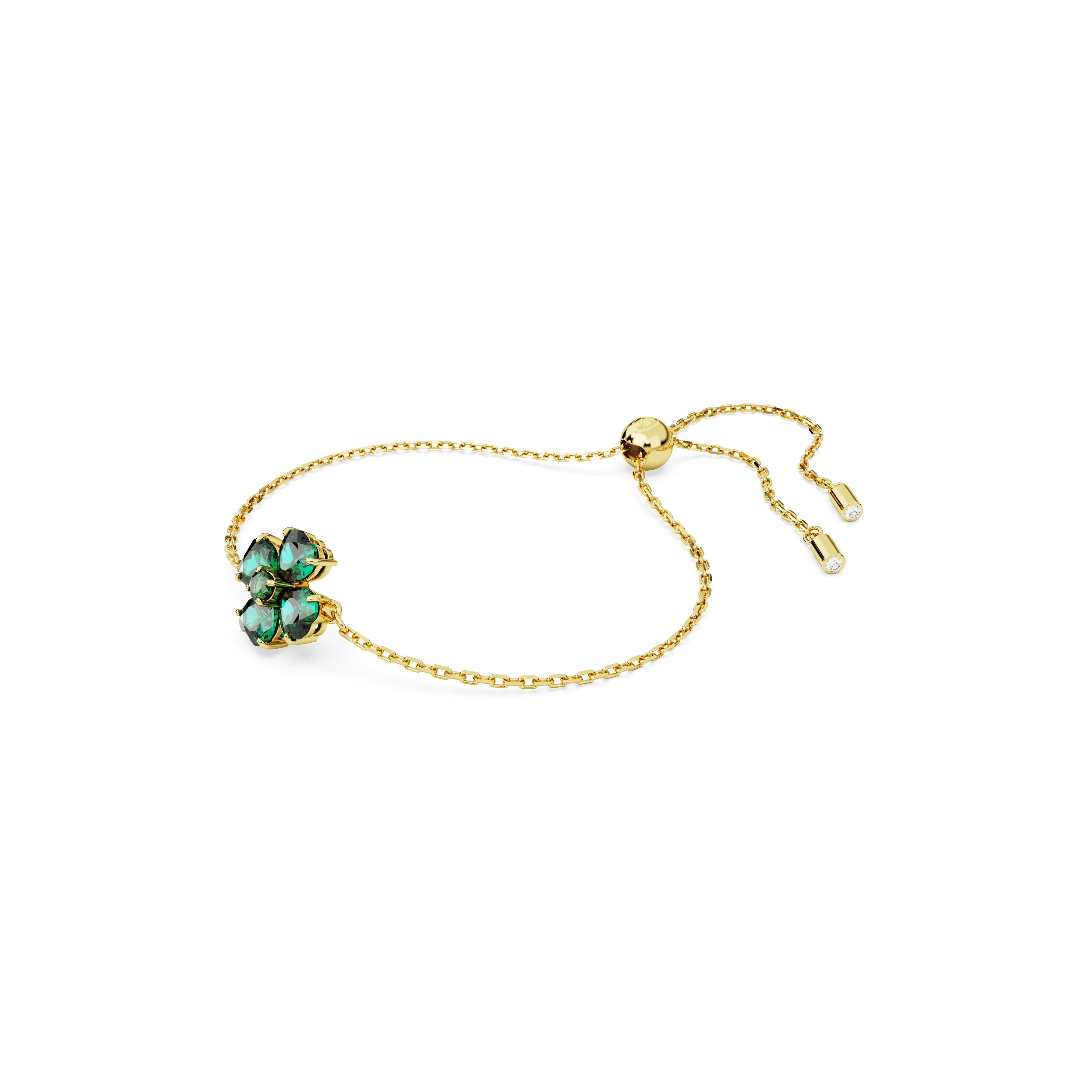 Swarovski Idyllia Gold Tone Green Bracelet