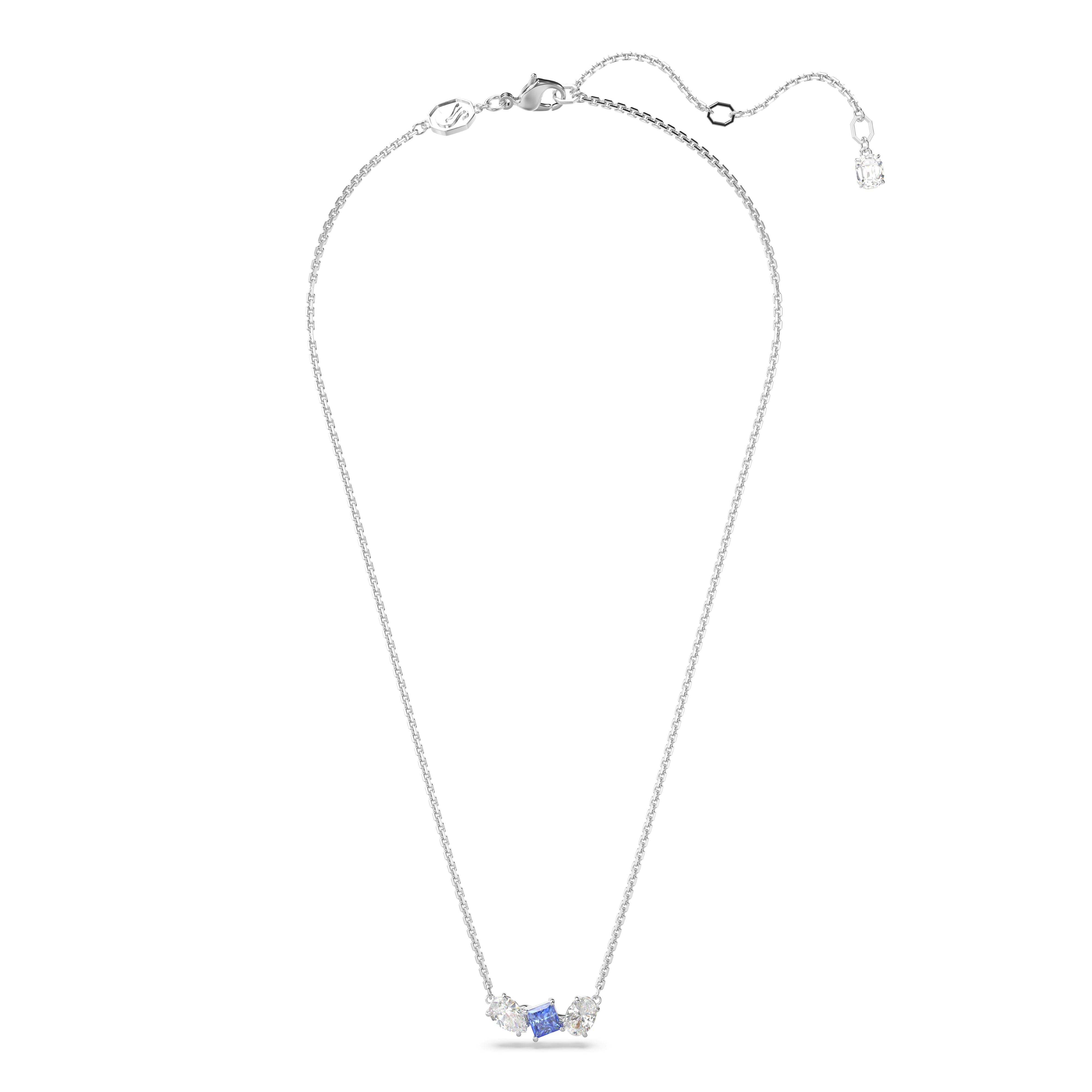 Swarovski Mesmera Rhodium Blue Necklace