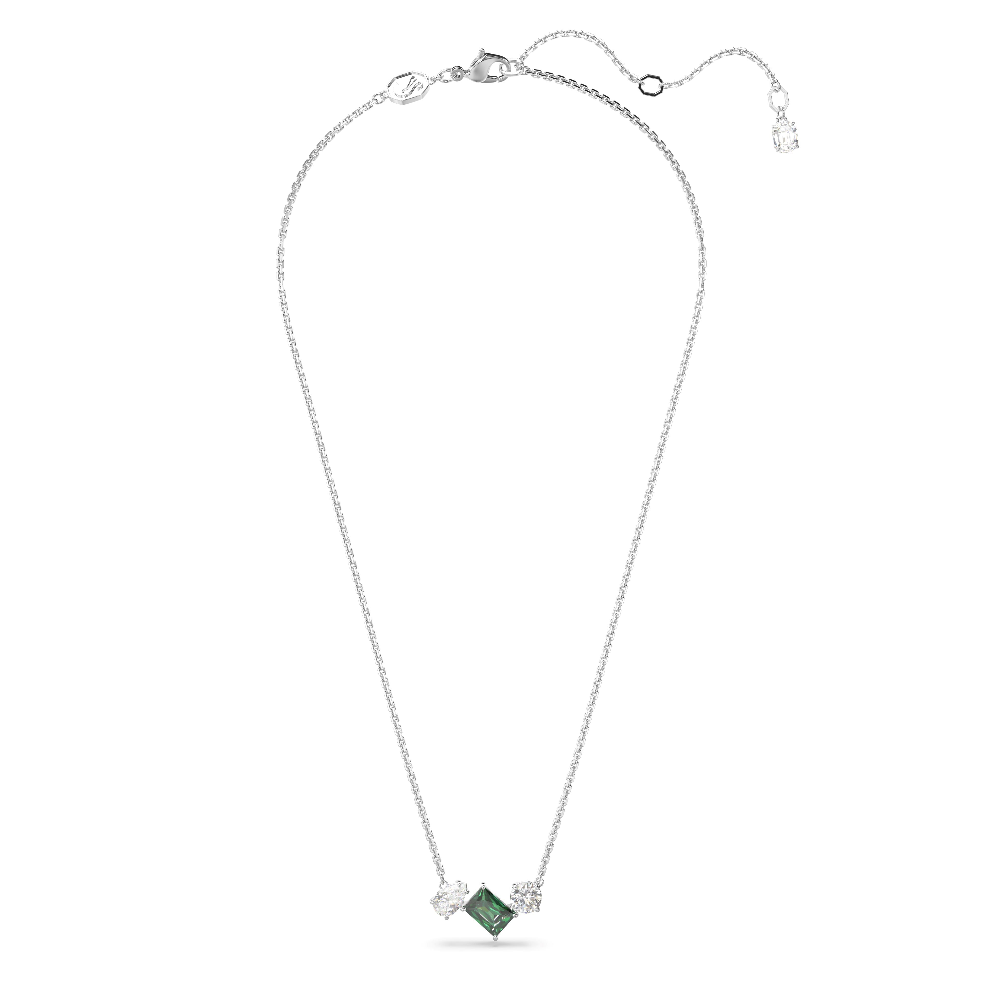 Swarovski Mesmera Rhodium Green Necklace